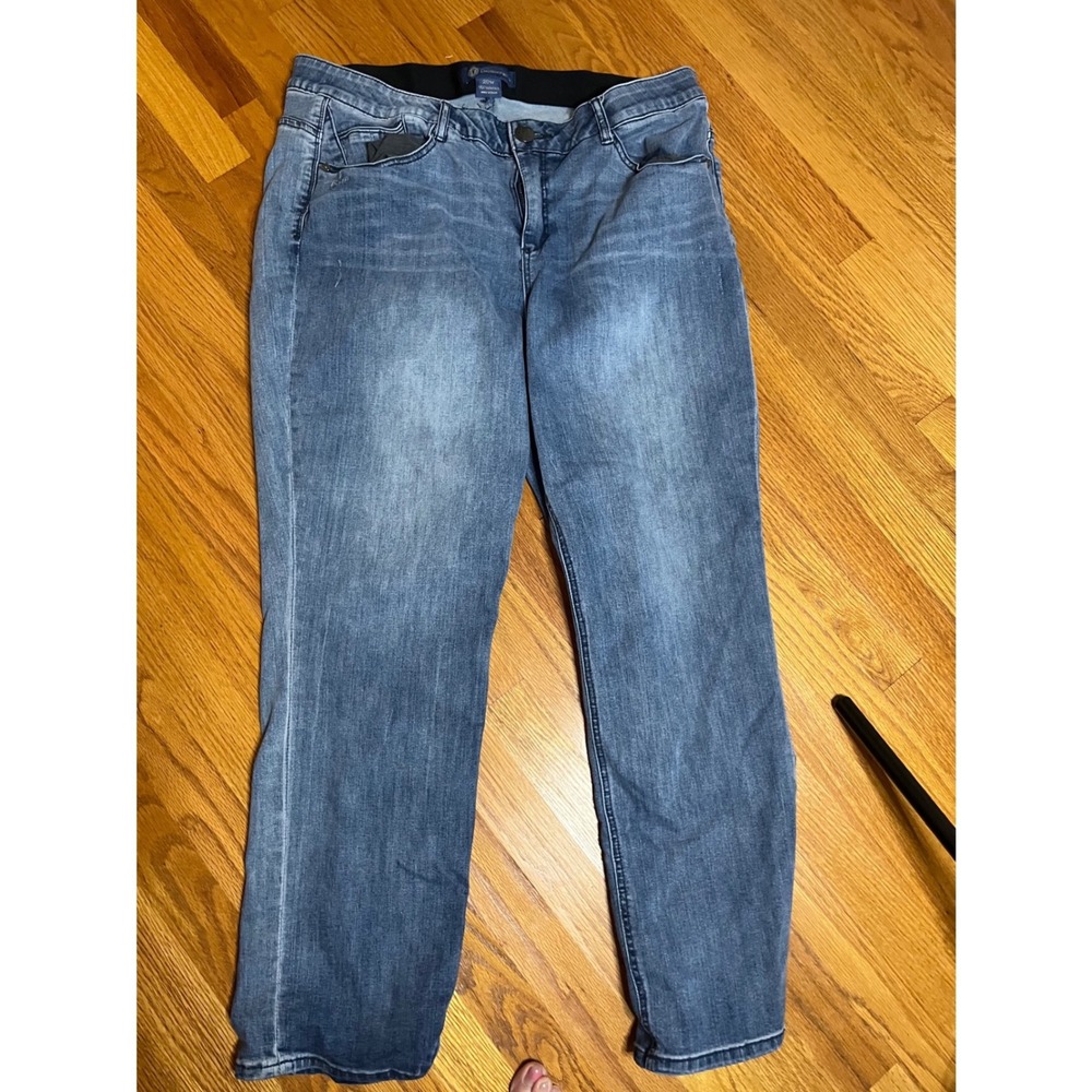 Democracy Ab Solution Straight Leg Jeans Medium Wash Blue Denim 20W W8P1840K